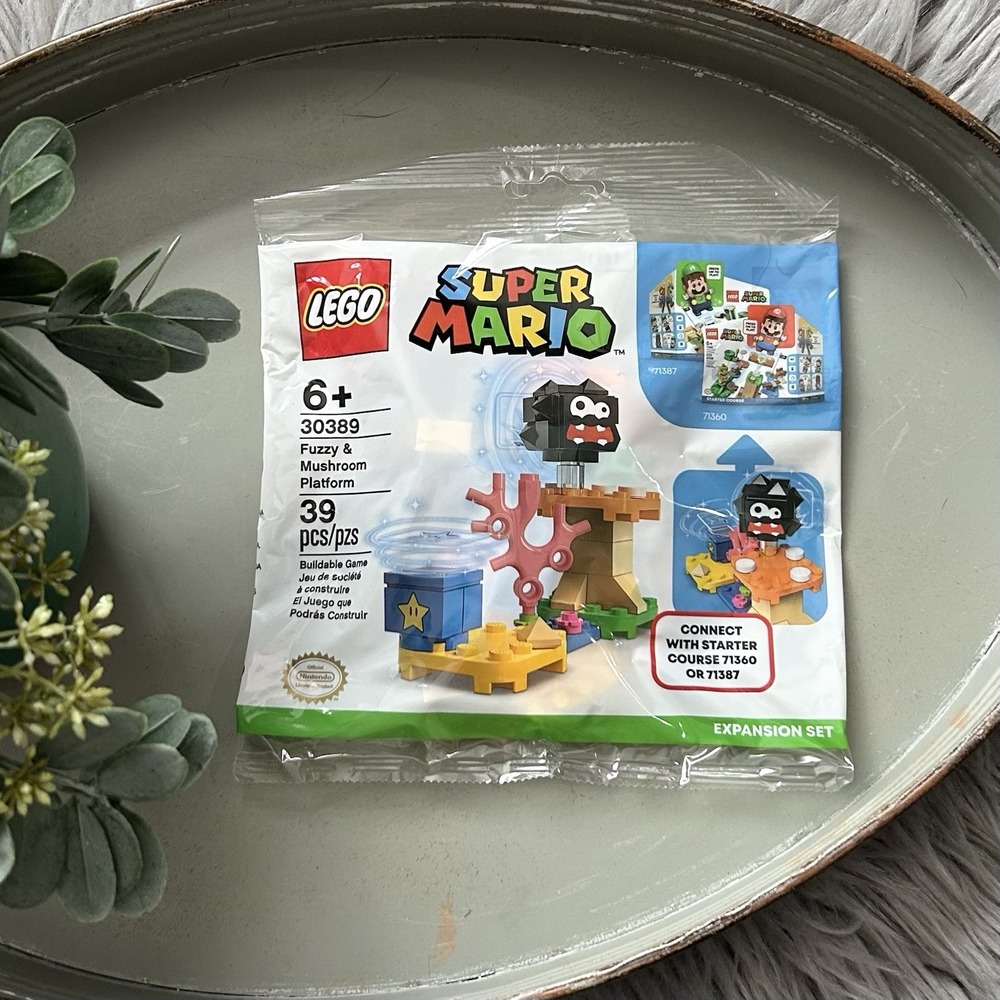 LEGO Super Mario: Fuzzy & Mushroom Platform (30389) Expansion Set Polybag NEW - Picture 4 of 5